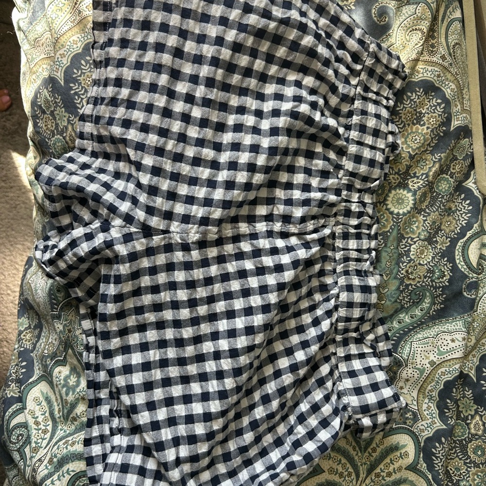 Vineyard Vines Navy and White Gingham Women Shorts
